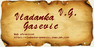 Vladanka Gašević vizit kartica